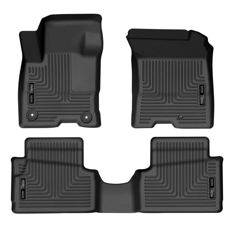Ford Maverick Floor Liners - Front & 2nd Seat - Husky Liners - WeatherBeater - Black - `22-`23 Ford Maverick Floor Liners - Front & 2nd Seat - Husky Liners - WeatherBeater - Black - `22-`23